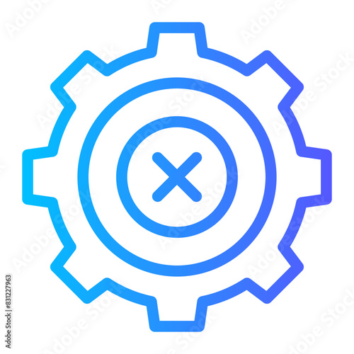 cease of activity gradient icon