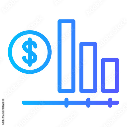 financial crisis gradient icon
