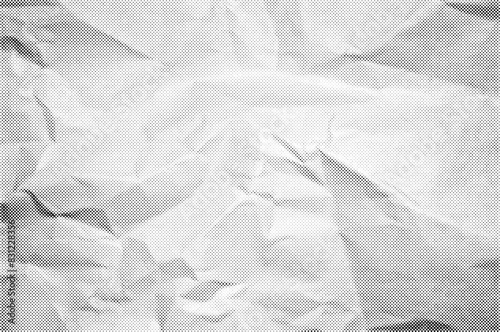 Halftone crumpled paper texture with a transparent background