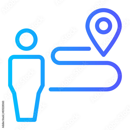 relocation gradient icon