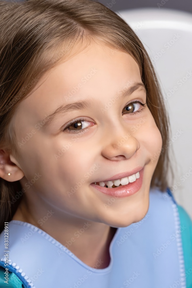 child sitting on a dentist chair, kid with white teeth in a dental studio, little patient in a clinic, beautiful smile child sitting on a dentist chair, kid with white teeth in a dental studio, little patient in a clinic, beautiful smile