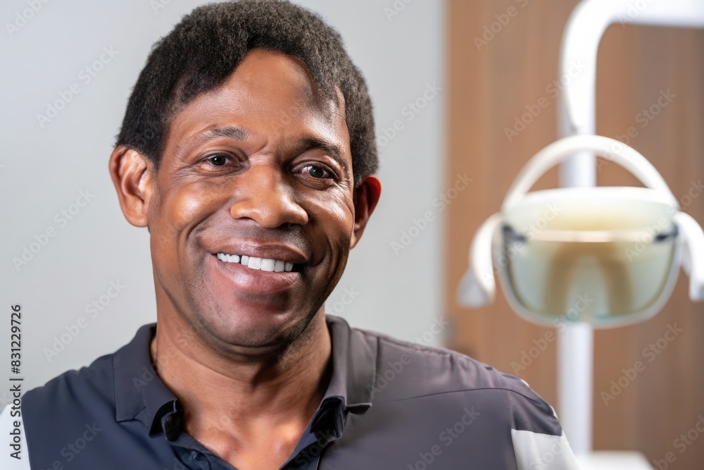 mature man sitting on a dentist chair, guy with beautiful teeth in a dental studio, male patient in a clinic, beaitiful smile mature man sitting on a dentist chair, guy with beautiful teeth in a dental studio, male patient in a clinic, beaitiful smile