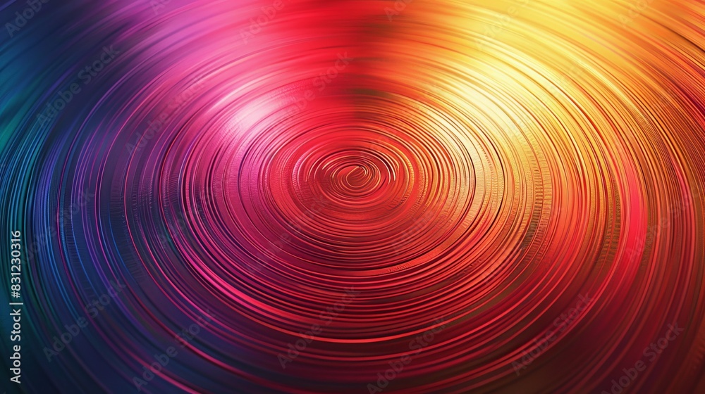 Naklejka premium Enchanting Rainbow on Crimson and Gold Gradient Background