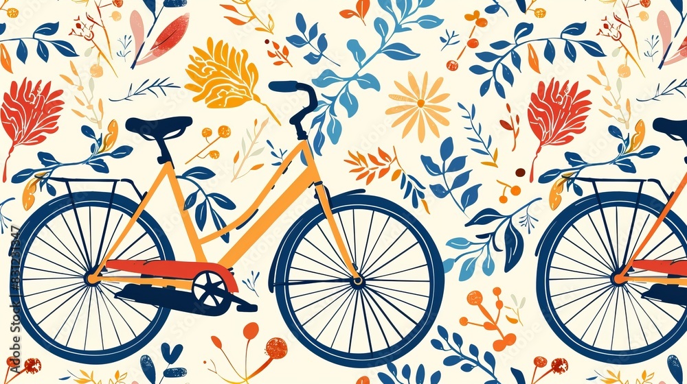 Fototapeta premium bicycle vector pattern