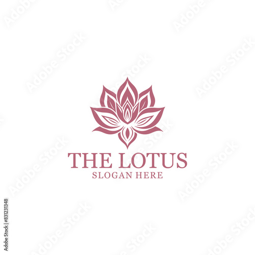 The lotus  spa and beauty logo vector illustration