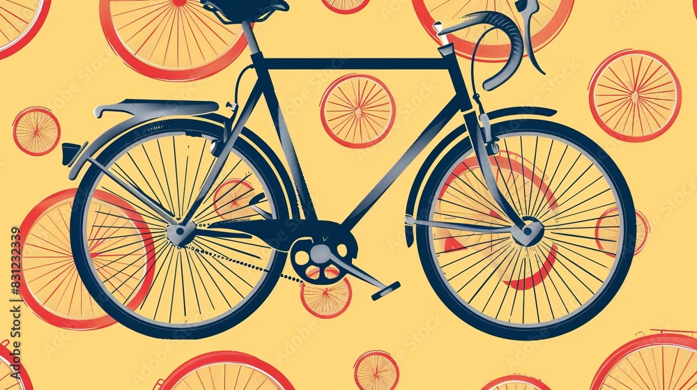 Fototapeta premium bicycle vector pattern