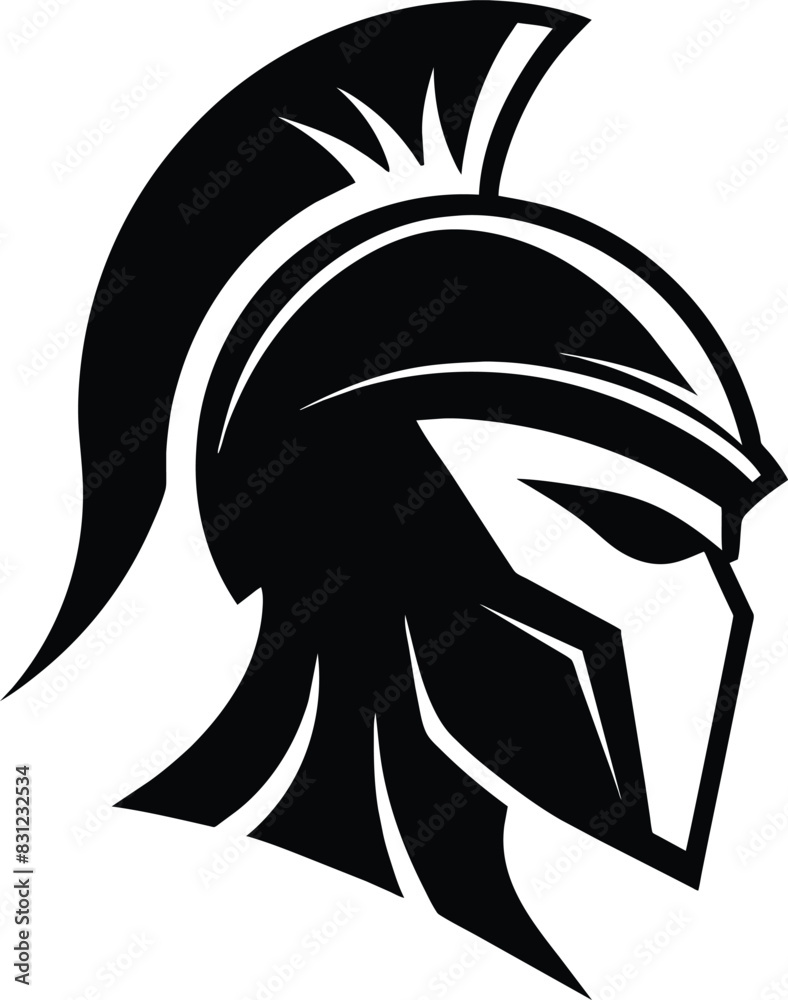 Spartan Helmet Silhouette vector illustration Perfect for Logos, Branding, Print, Web, Merchandise and Apparel Designs Spartan Helmet Silhouette vector illustration Perfect for Logos, Branding, Print, Web, Merchandise and Apparel Designs
