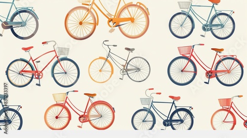 bicycle vector pattern