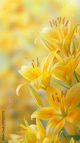 A Natural background A beautiful bouquet of yellow linly - 1