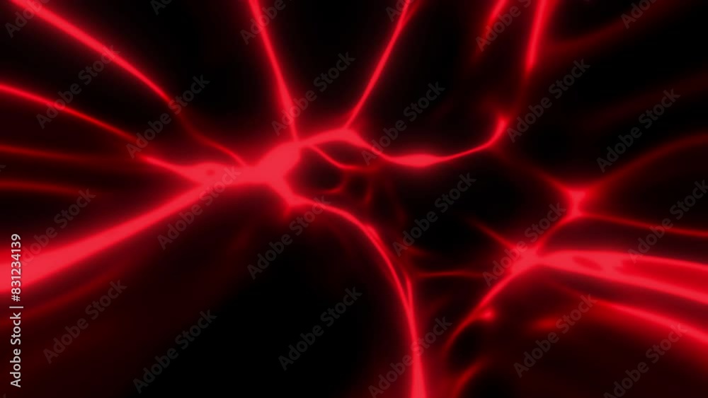 An abstract motion background of morphing and pulsating flowing veins of red on black. An abstract motion background of morphing and pulsating flowing veins of red on black.