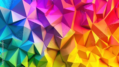 gradient colored triangle abstract background. Multicolor geometric triangle wallpaper 