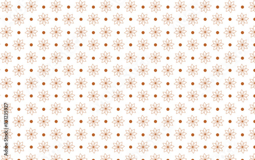 Vector golden floral seamless pattern. Luxury geometric background with flowers.