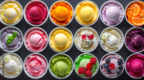Colorful Ice Cream Adventure: Exploring Flavors and Textures