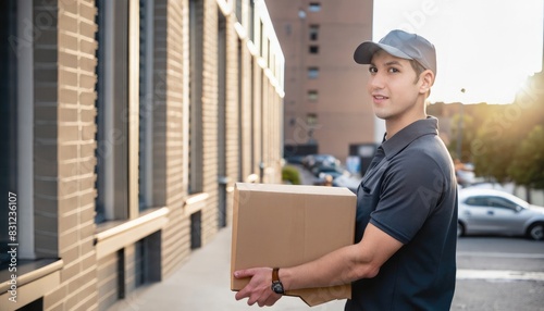 man in uniform delivering a package