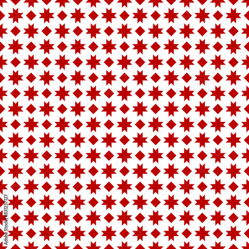 Geometric seamless pattern. Minimalist modern print. Simple background. Stars motif. Geo ornament. Trendy contemporary wallpaper. Abstract design. Vector artwork