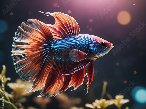 Vibrant Betta fish in stunning photo