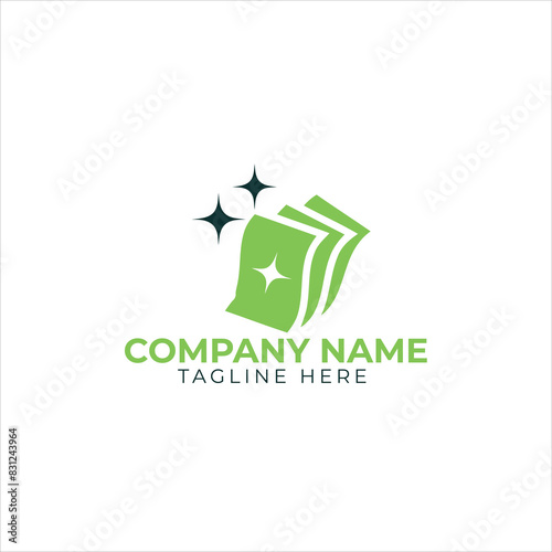 Logo design concept for safe investments with shield shape 
