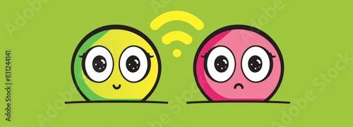 Wallpaper Mural Colorful cartoon eggs with expressive faces for fun and playful easter design concept and holiday celebration illustrations Torontodigital.ca