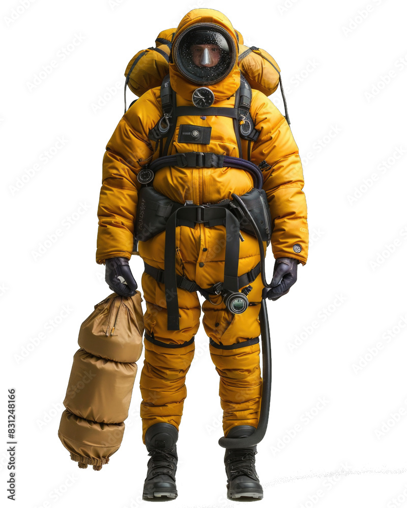 Cutting-edge yellow diving suit, cutting-edge technology Cutting-edge yellow diving suit, cutting-edge technology