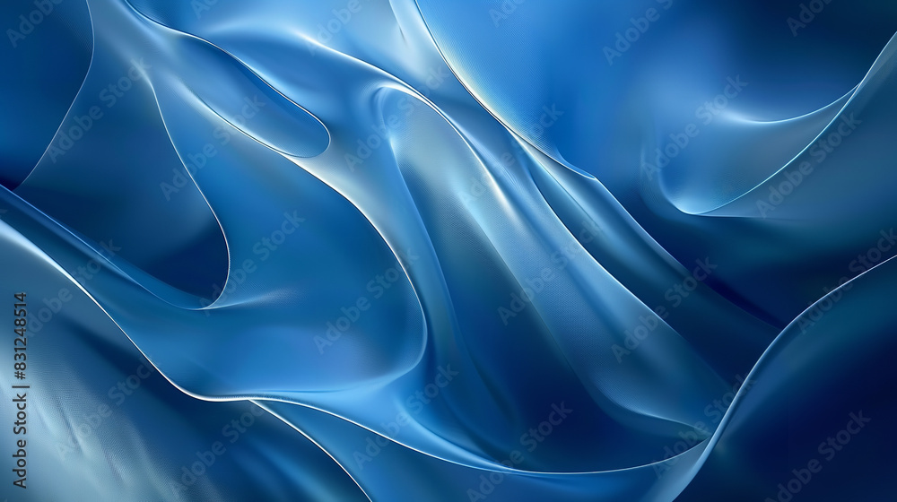 Obraz premium Abstract blue shinny shape background, blue gradient textures