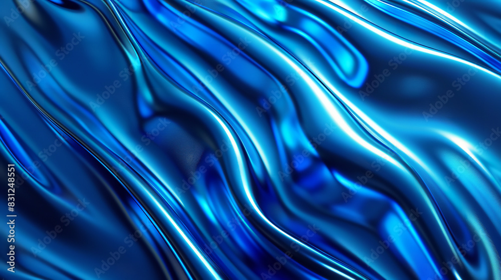 Obraz premium Abstract blue shinny shape background, blue gradient textures
