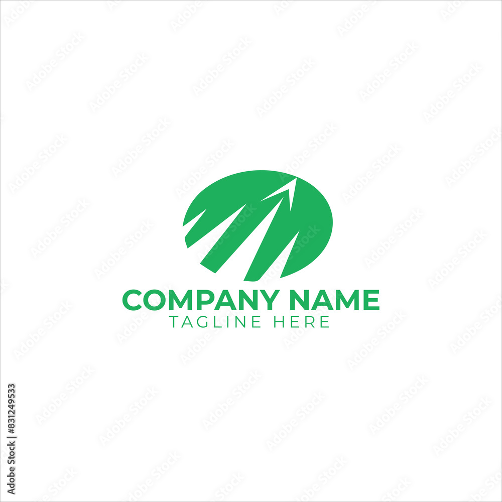 simple logo vector, financial growth logo
