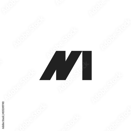 Initial NM Monogram Logo Design