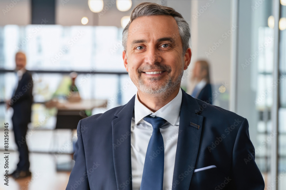 portrait of a smiling businessman, handsome manager in office portrait of a smiling businessman, handsome manager in office