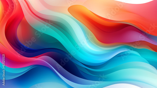 Abstract Image, Swirling, Colorful Waves in Vibrant Hues, Wallpaper, Background, Cell Phone and Smartphone Cover, Computer Screen, Cell Phone and Smartphone Screen, 16:9 Format - PNG