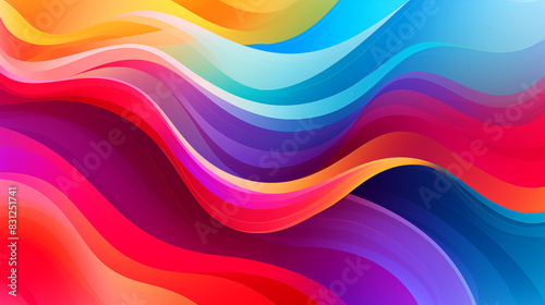 Abstract Image, Swirling, Colorful Waves in Vibrant Hues, Wallpaper, Background, Cell Phone and Smartphone Cover, Computer Screen, Cell Phone and Smartphone Screen, 16:9 Format - PNG © LeoArtes