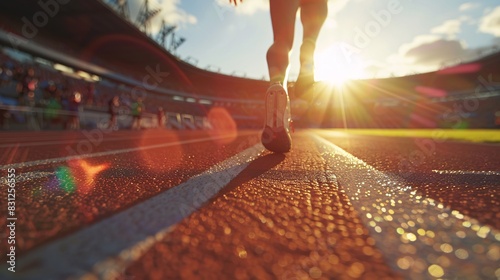 rear low angle view of the runner jogging, sprint for healthy lifestyle, suitable for motivation to gain endurance