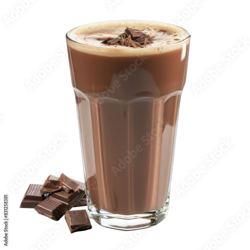 Chocolate drink ,isolated on white background