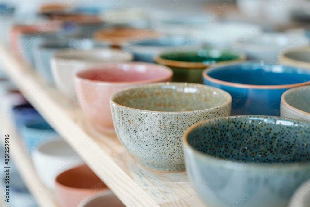 Close-Up of Clean Bowls Ready for Use Close-Up of Clean Bowls Ready for Use