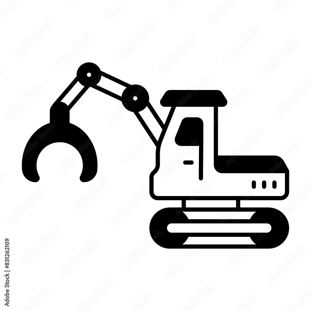 delimbing and loading Skidder concept, steep terrain shovel clam grapple vector icon design, timber and lumber Symbol, Forestry and Deforestation Sign, forest farming and woodlands stock illustration delimbing and loading Skidder concept, steep terrain shovel clam grapple vector icon design, timber and lumber Symbol, Forestry and Deforestation Sign, forest farming and woodlands stock illustration