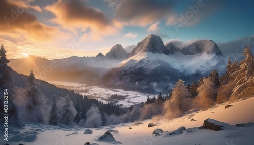 snow covered mountains © Frantisek