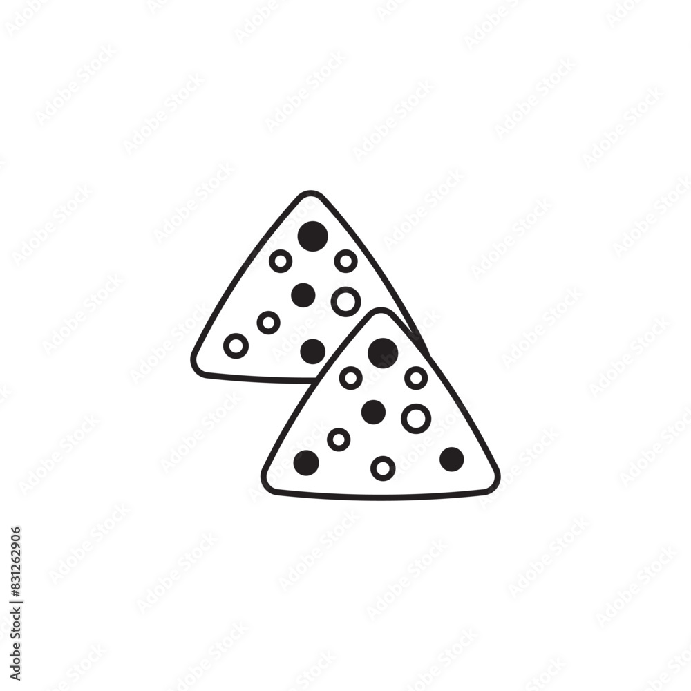 Nachos icon design with white background stock illustration Nachos icon design with white background stock illustration