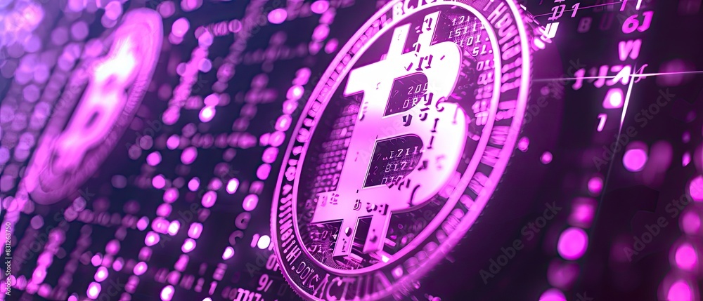 Digital currency transactions visualized in a futuristic market Digital currency transactions visualized in a futuristic market