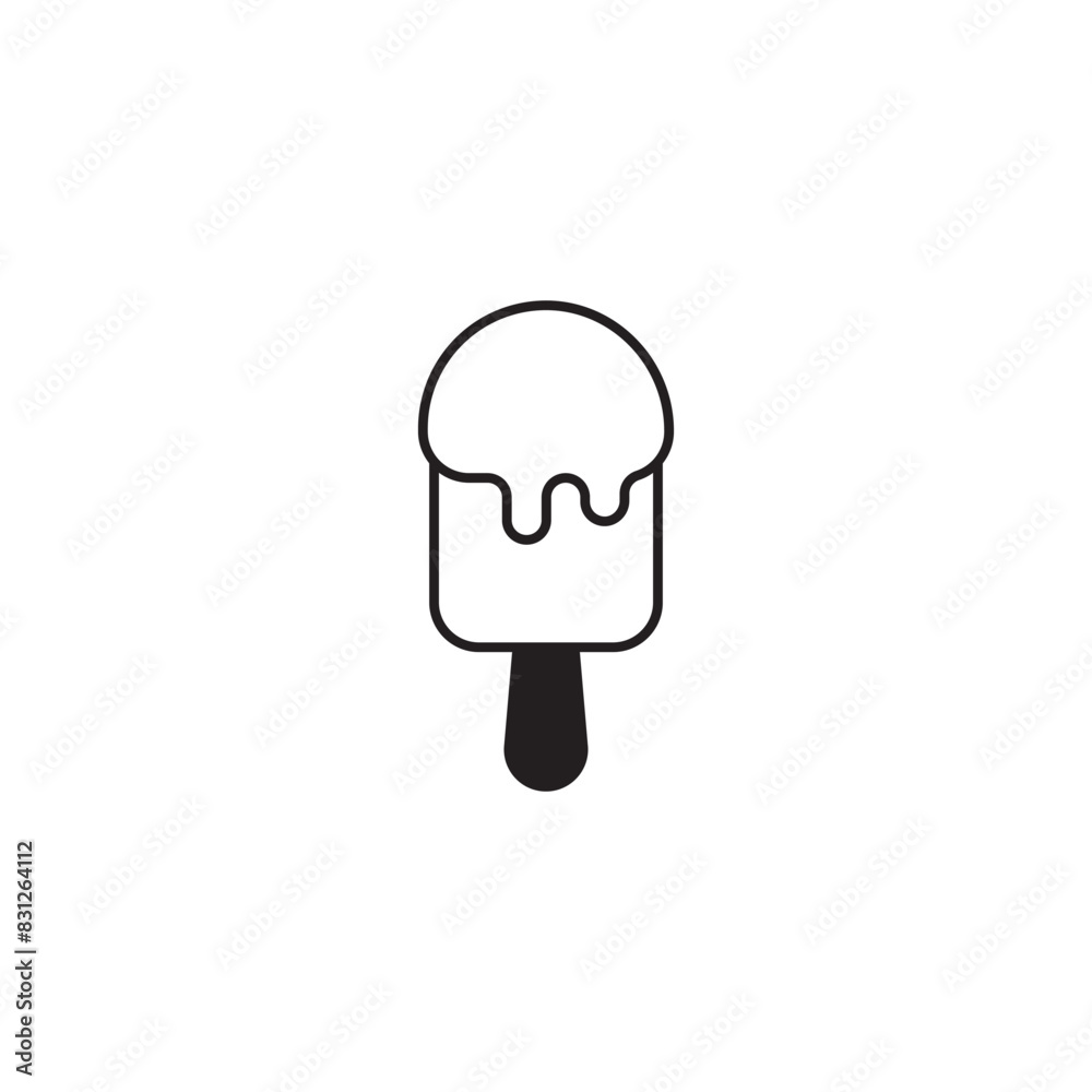 Choclate ice cream icon design with white background stock illustration Choclate ice cream icon design with white background stock illustration