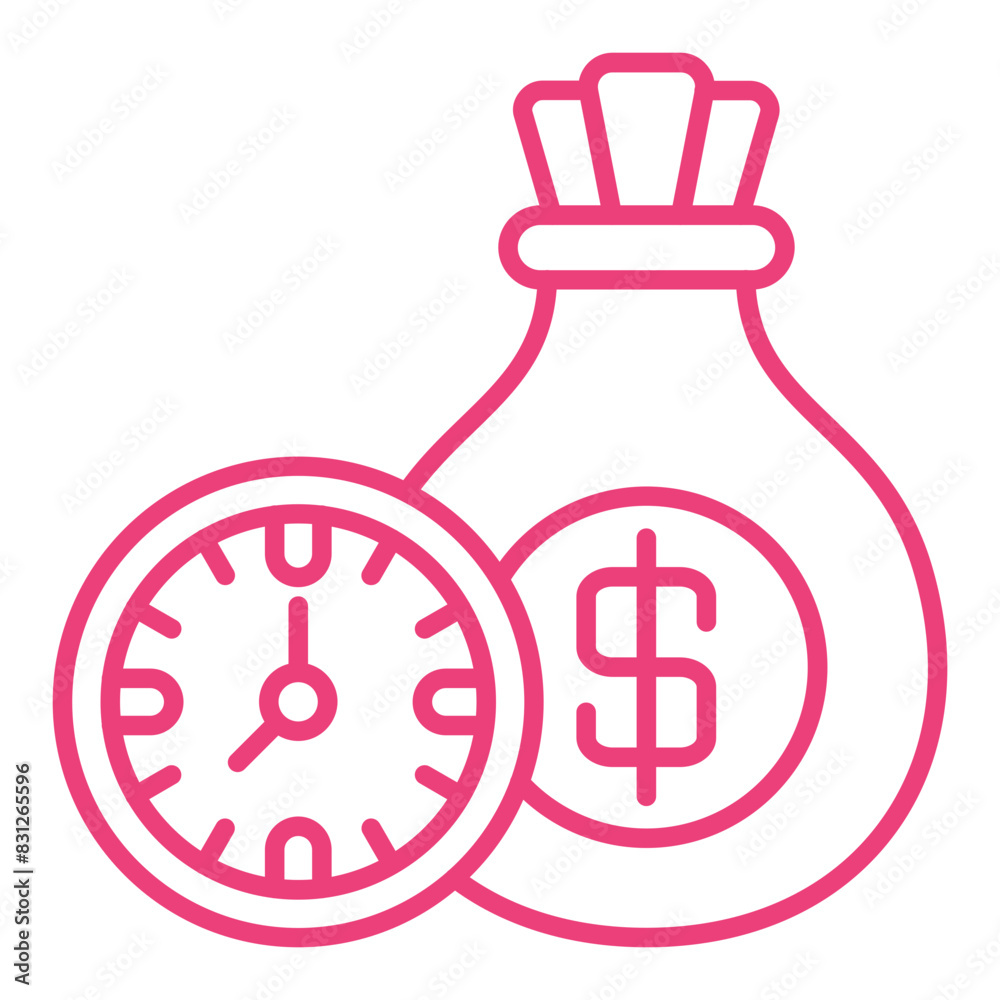 Time Is Money Icon Time Is Money Icon
