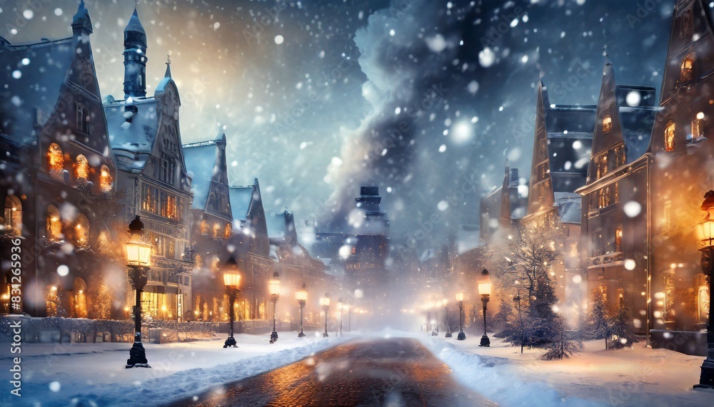 Fototapeta premium city in winter
