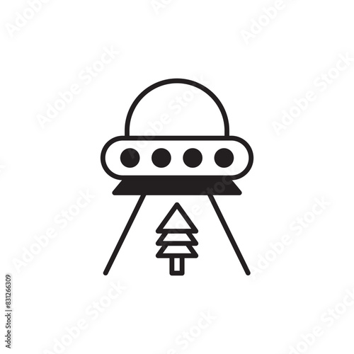 Abduction icon design with white background stock illustration