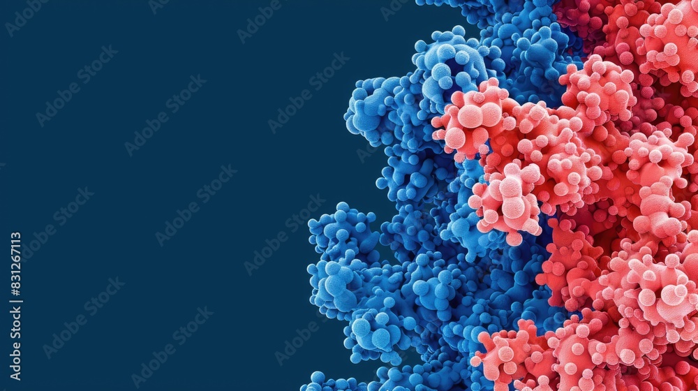 Obraz premium Abstract Blue and Red Bubbles