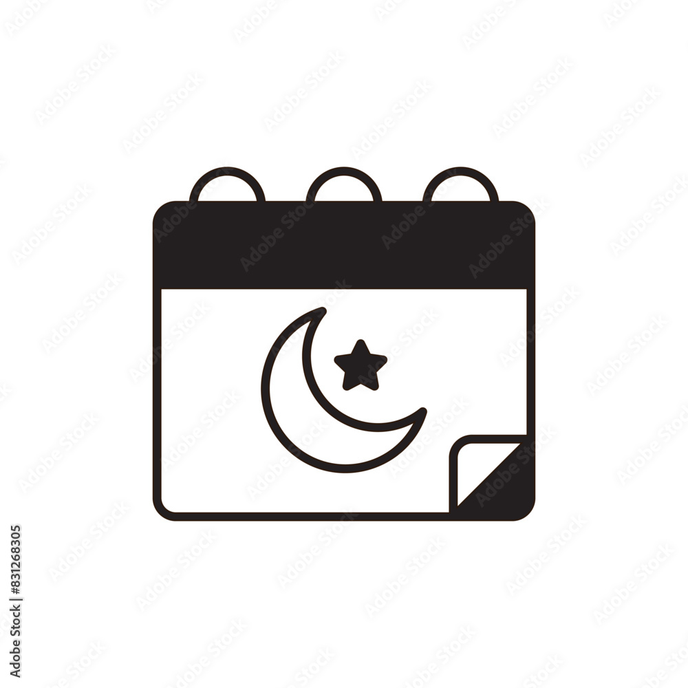 Calendar icon design with white background stock illustration