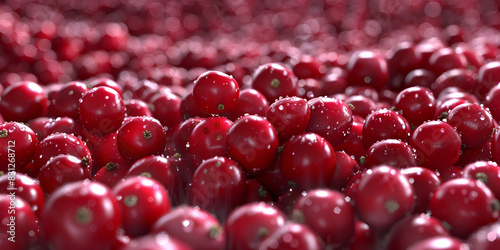 Ripe cranberries for background,  
Cranberry bio background food background.
