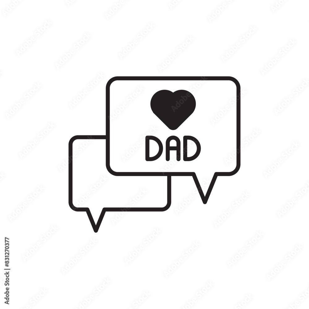 Fathers Day icon design with white background stock illustration Fathers Day icon design with white background stock illustration
