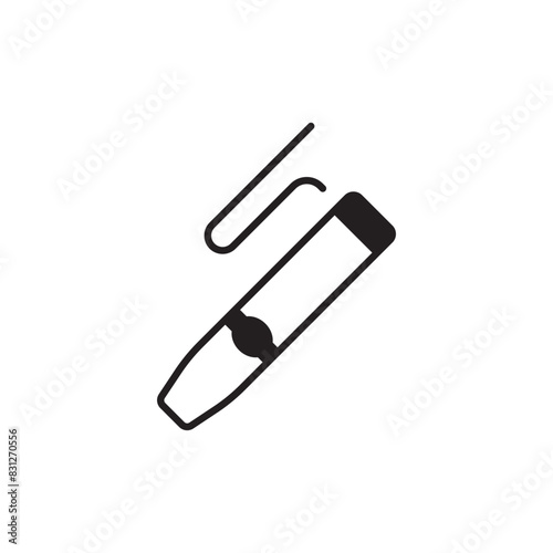 Cigar icon design with white background stock illustration
