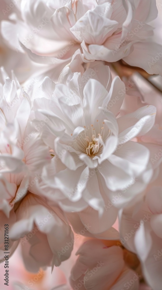 Soft pink blossoms in delicate arrangement Soft pink blossoms in delicate arrangement