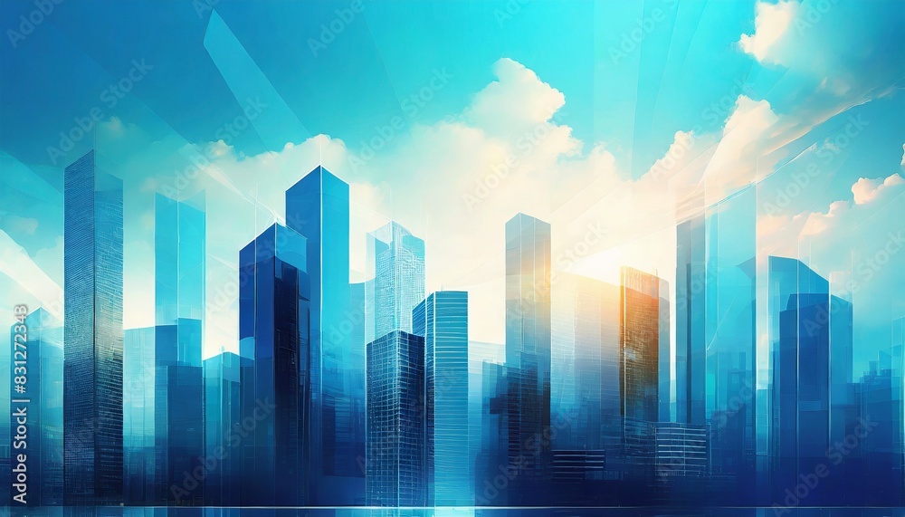 Obraz premium city skyline at night