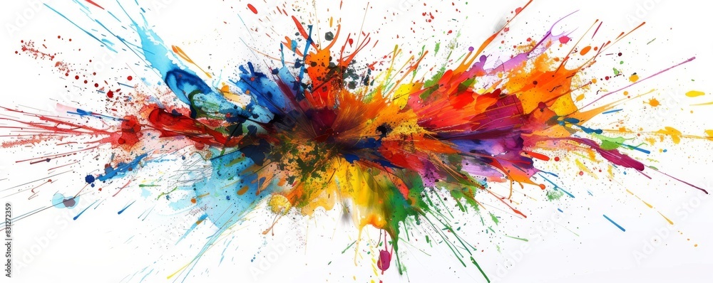 Fototapeta premium Explosive color burst abstract background