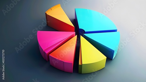 Versatile pie chart graphic for marketing and advertising materials.